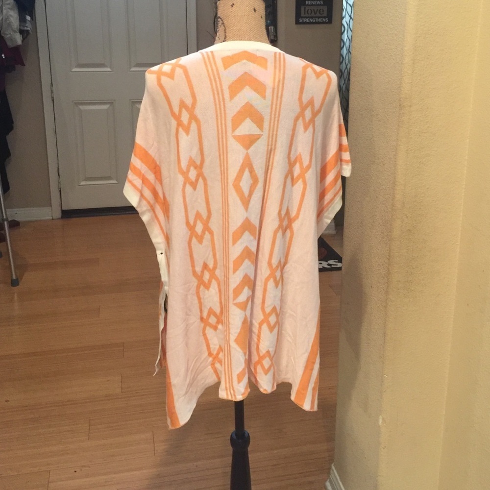 Very J. Orange and and white Sweater - Picture 3 of 5